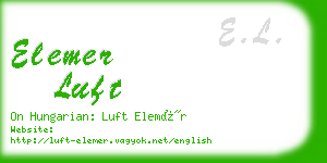 elemer luft business card